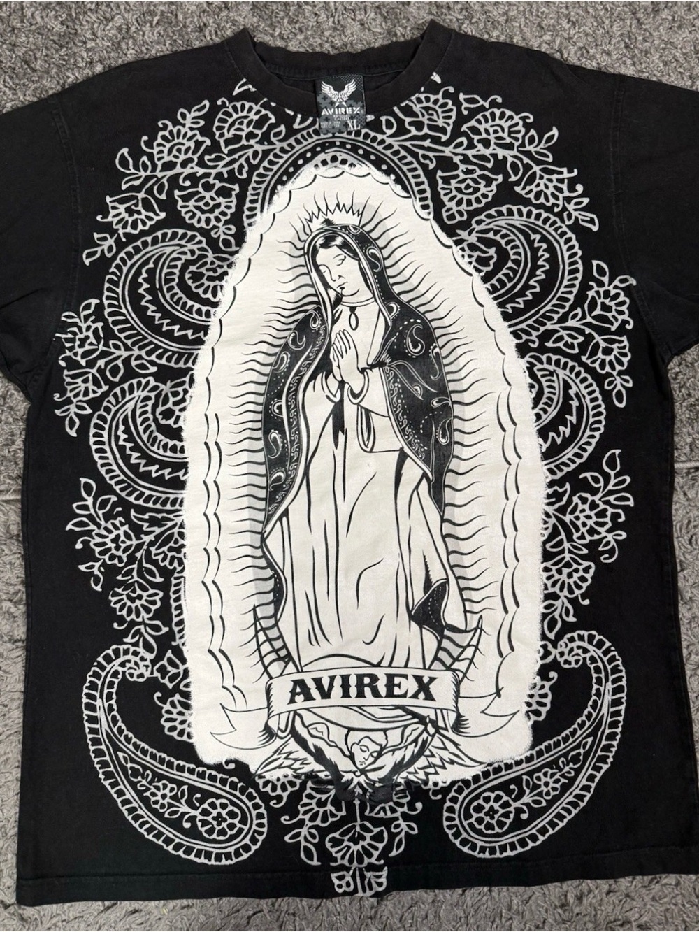 VTG Grail Y2K AVIREX Jesse Pinkman Virgin Mary Graphic Tee Breaking Bad TV Show